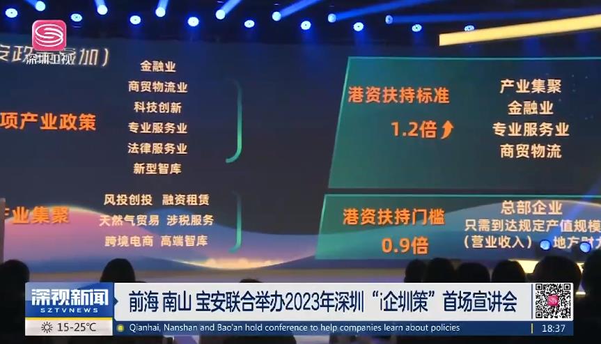 前海 南山 寶安聯合舉辦2023年深圳“i企圳策”首場宣講會